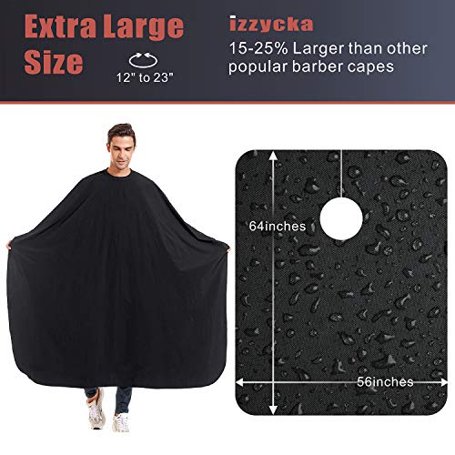 Nylon Barber Cape 64"x56" Waterproof Black V20834