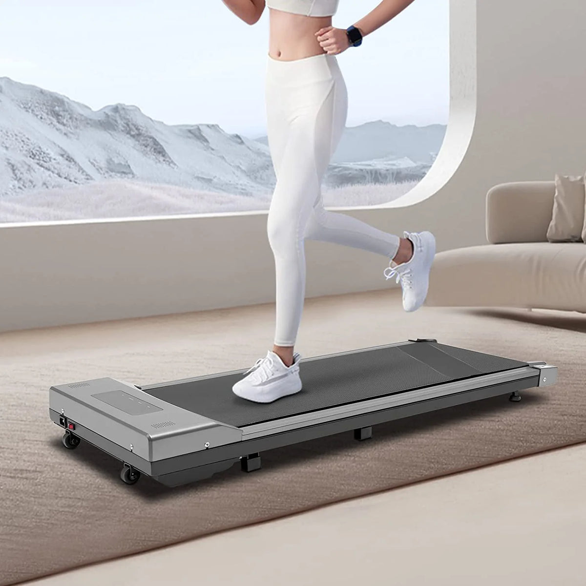 0.65-3HP Under Desk Electric Treadmill with Remote Control and LED Display B982