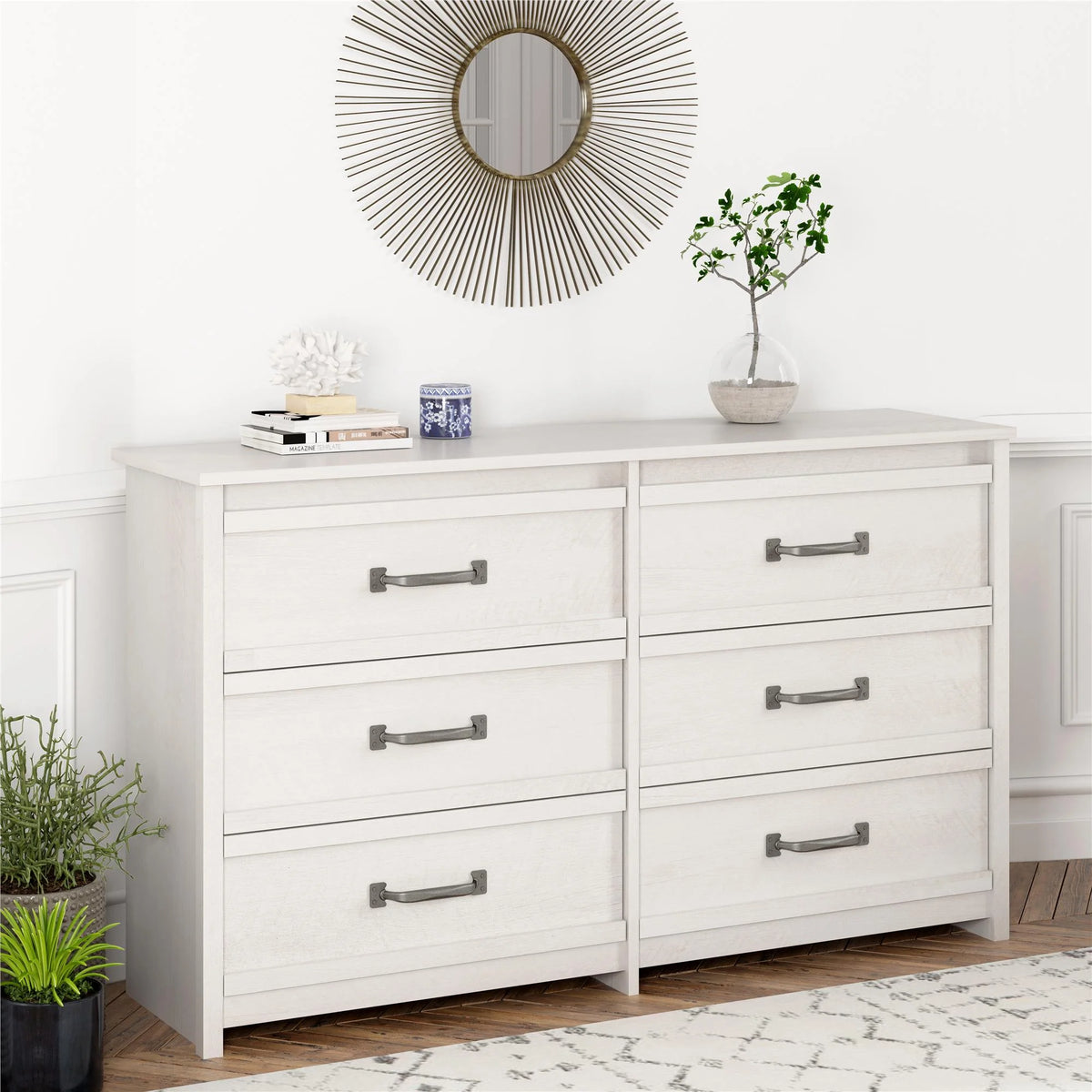 6 Drawer Ivory Oak Dresser K977198