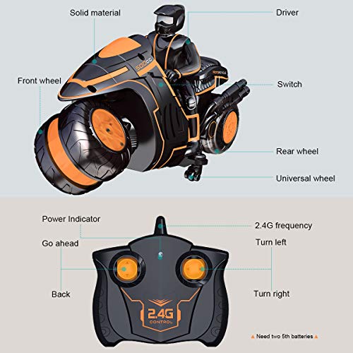 Remote Control Motorcycles 2WD High Speed 2.4Ghz with Riding Figure J726003