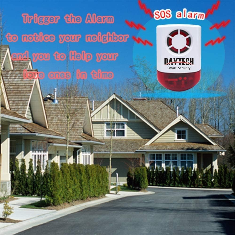 Panic Alarm Button Siren with Light and 4 Emergency Button F7795