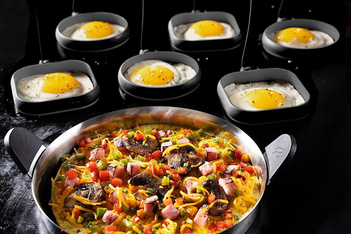 7 Piece Non Stick Silicone Egg & Omelet Ring Kit K61921