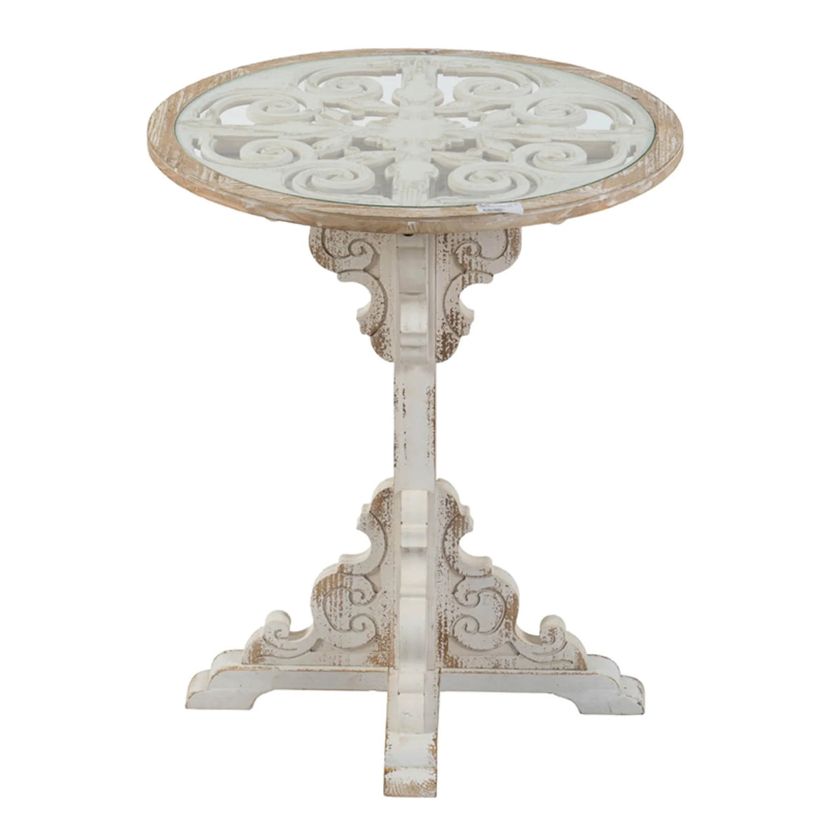 Round Wooden Carved Table Z2269