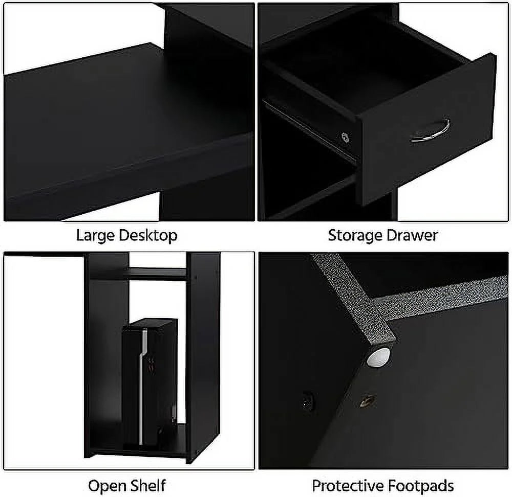 44 Inch Computer Desk & Chair Set with Drawer H9194