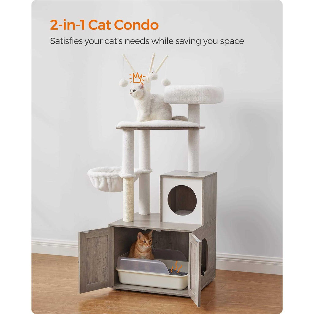 Cat Tree with Litter Box Enclosure G541