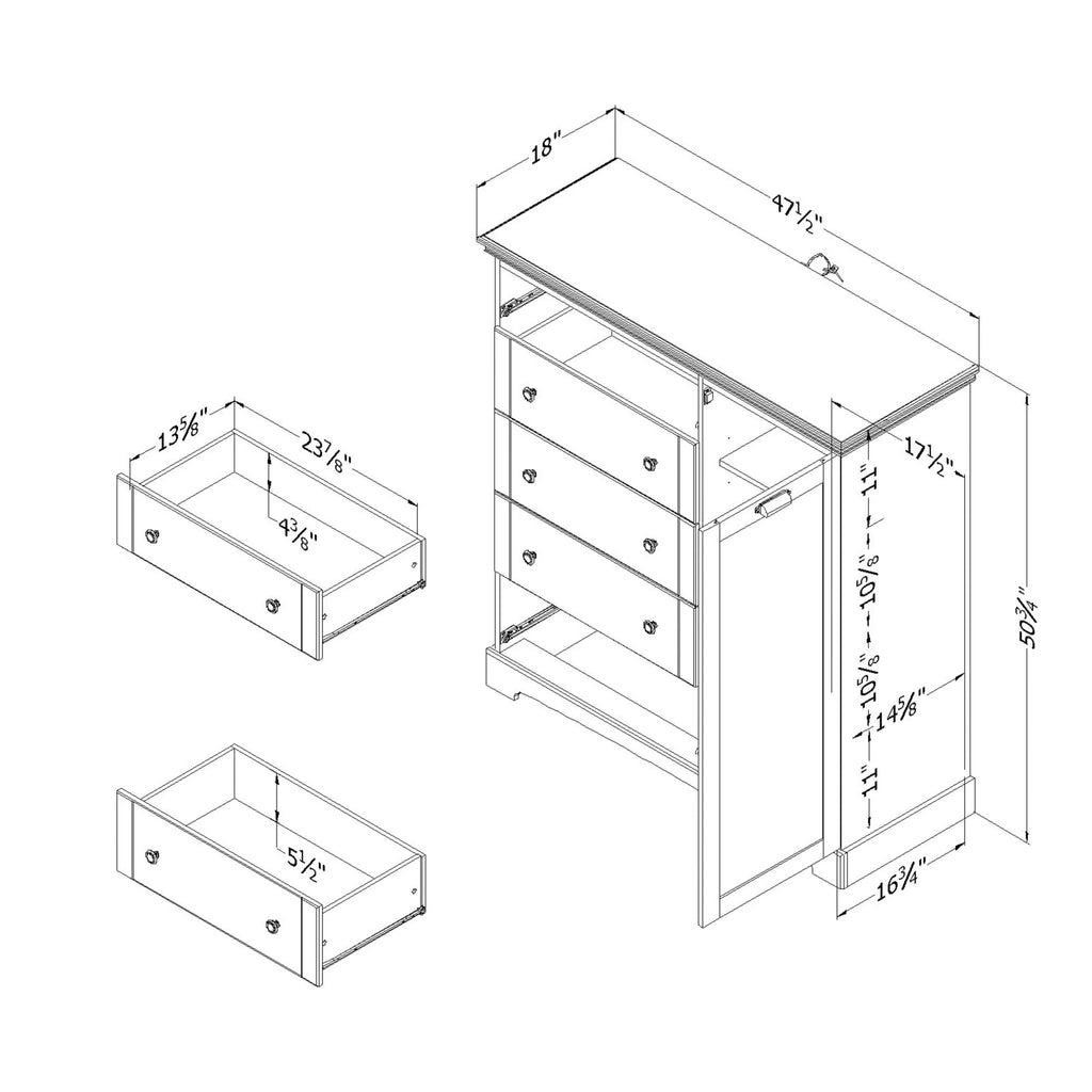 5 Drawer Winter Oak Dresser N96089