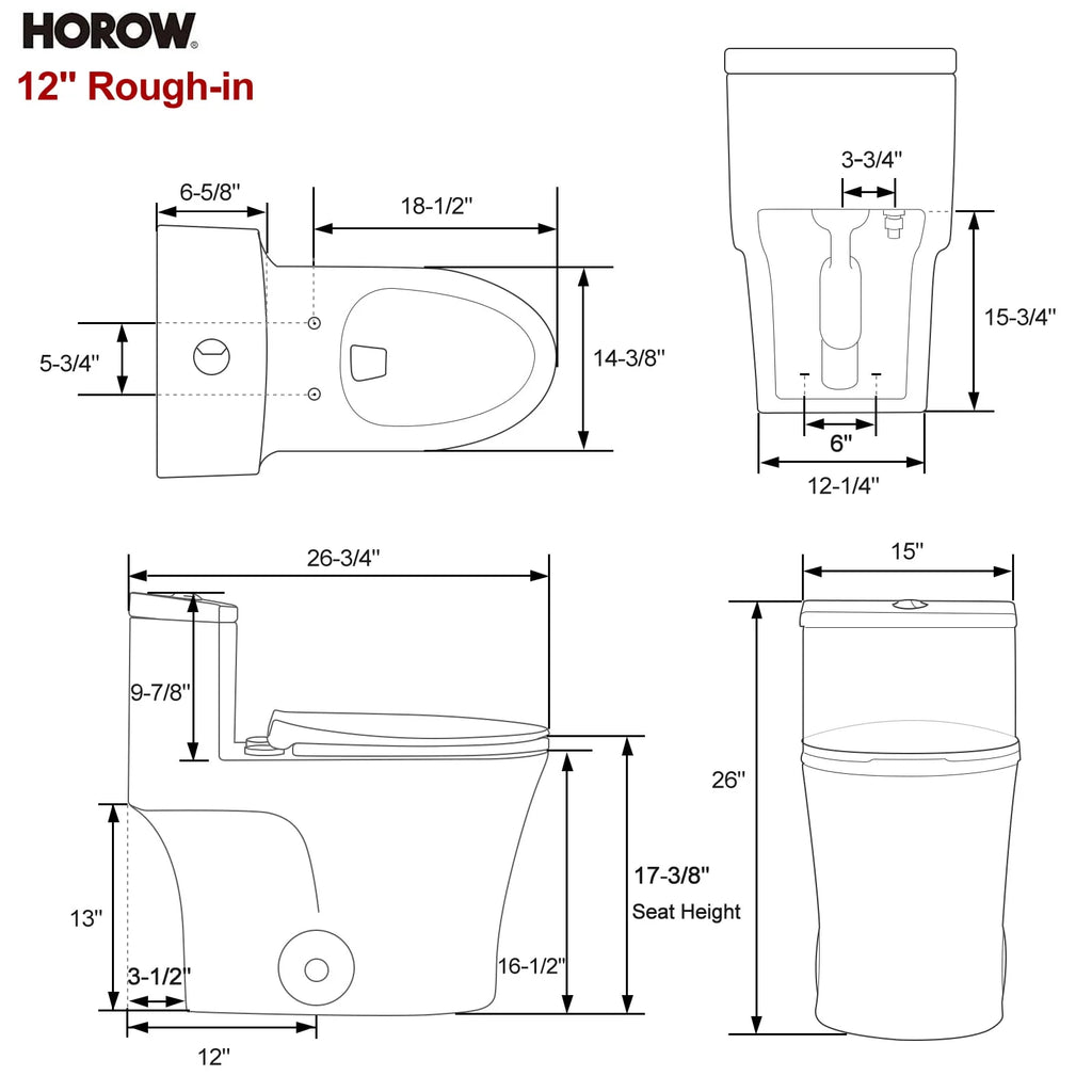 Elongated Dual Flush One Piece Toilet O8138