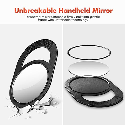 Black Hand Mirror with Handle J8086