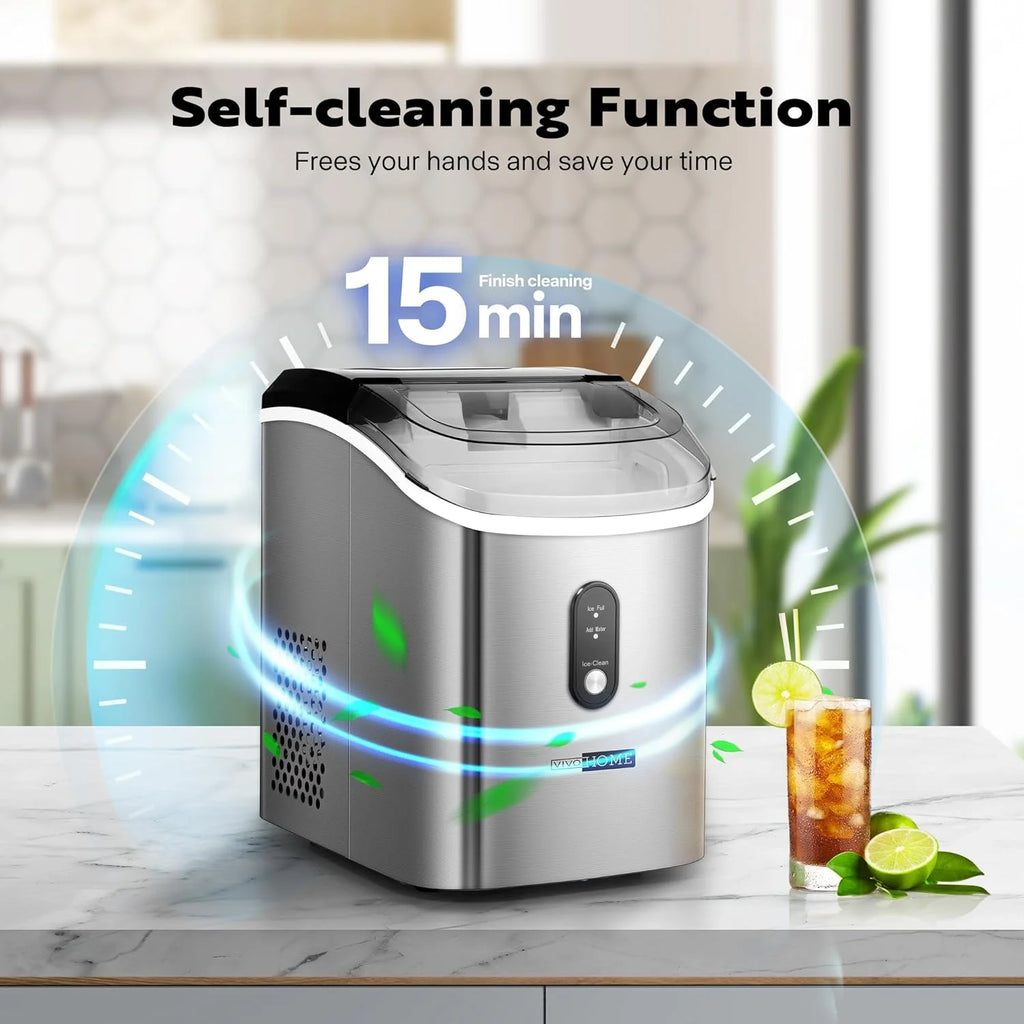 Countertop Nugget Ice Maker with Scoop and Self Cleaning T548994