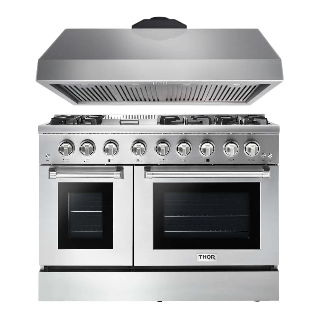 48 inch Propane Dual Fuel Range and Range Hood C2021