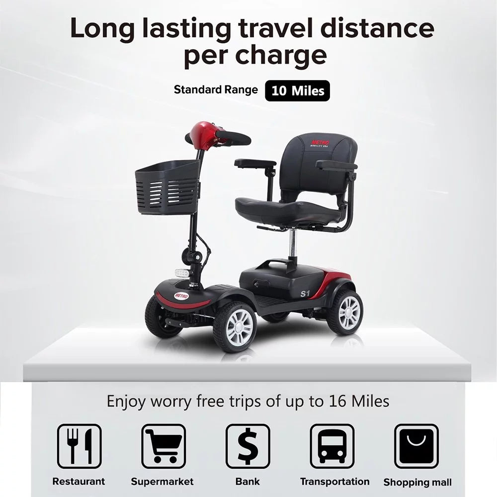 Heavy Duty Electric Mobility Scooter with Detachable Basket K25280