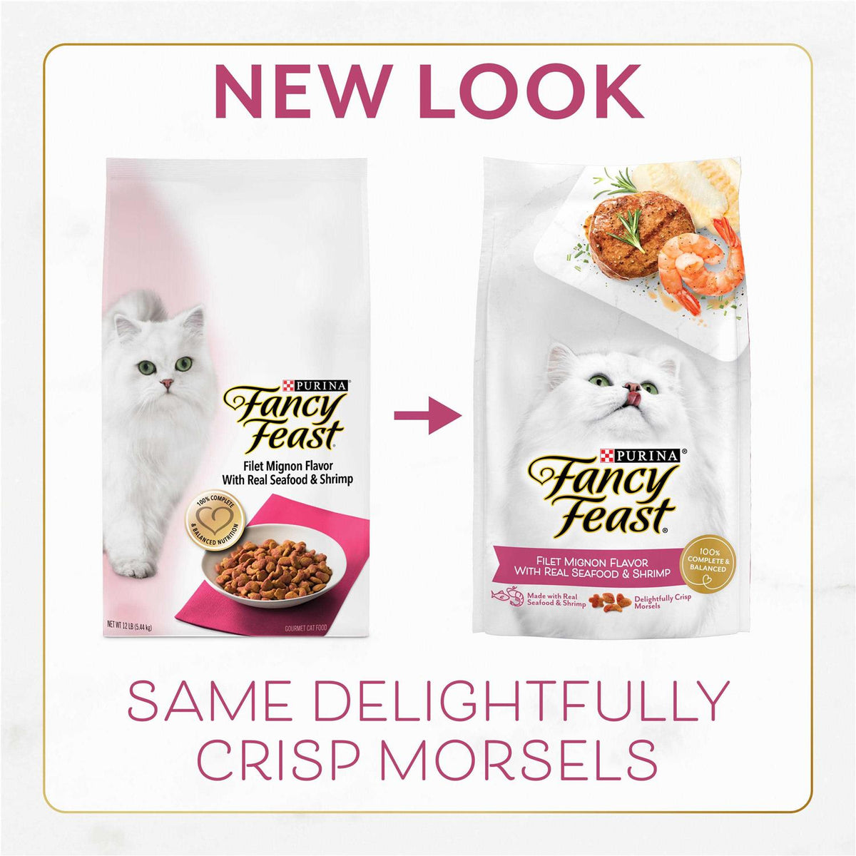 Dry Cat Food Filet Mignon Flavor with Seafood & Shrimp D89526