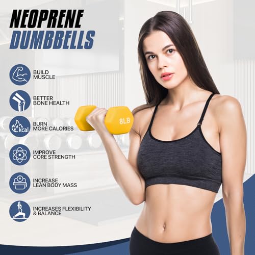 Anti-Slip Neoprene Coated Hexagon Dumbbell Set F2422