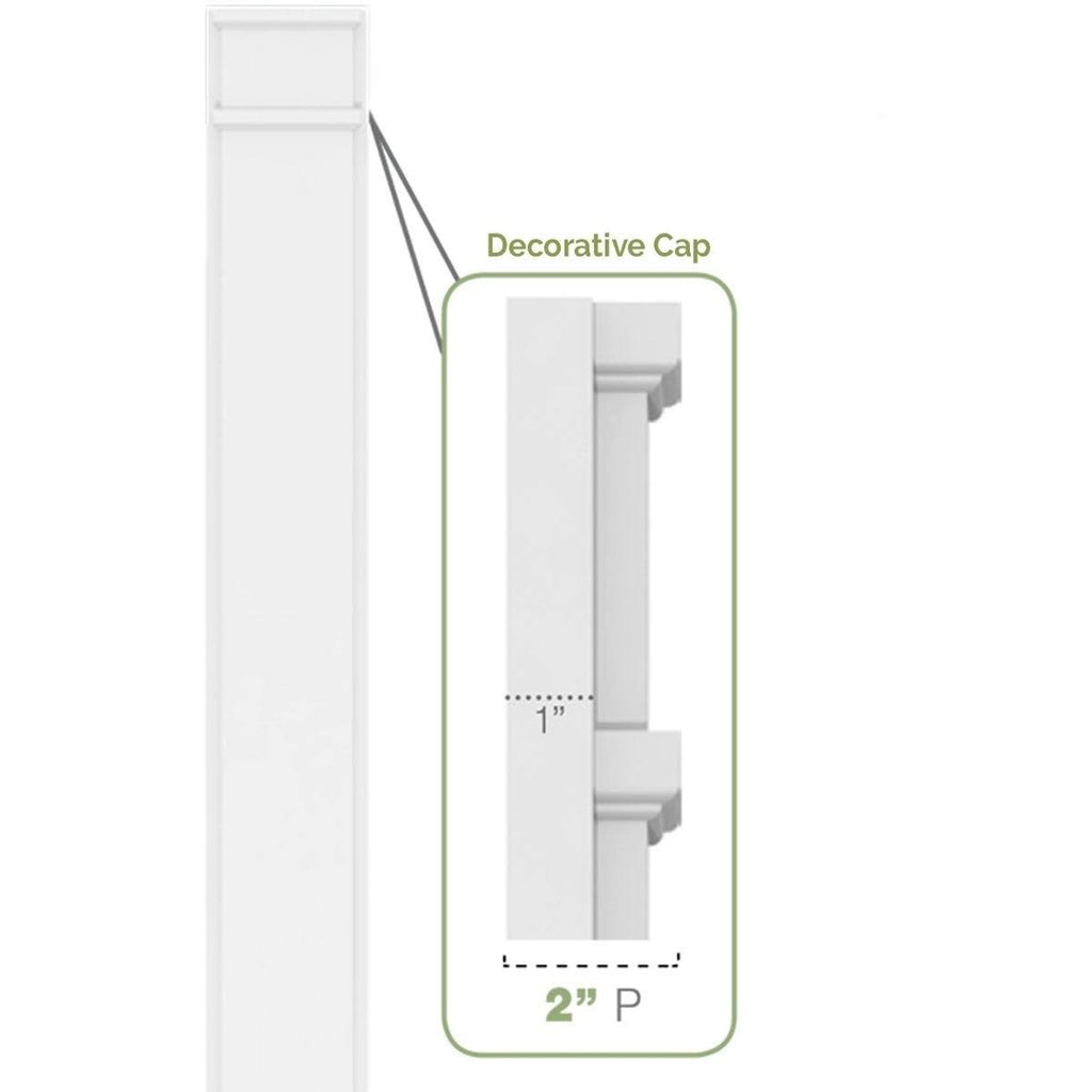 PVC Pilaster with Capital & Base (Pair) N786