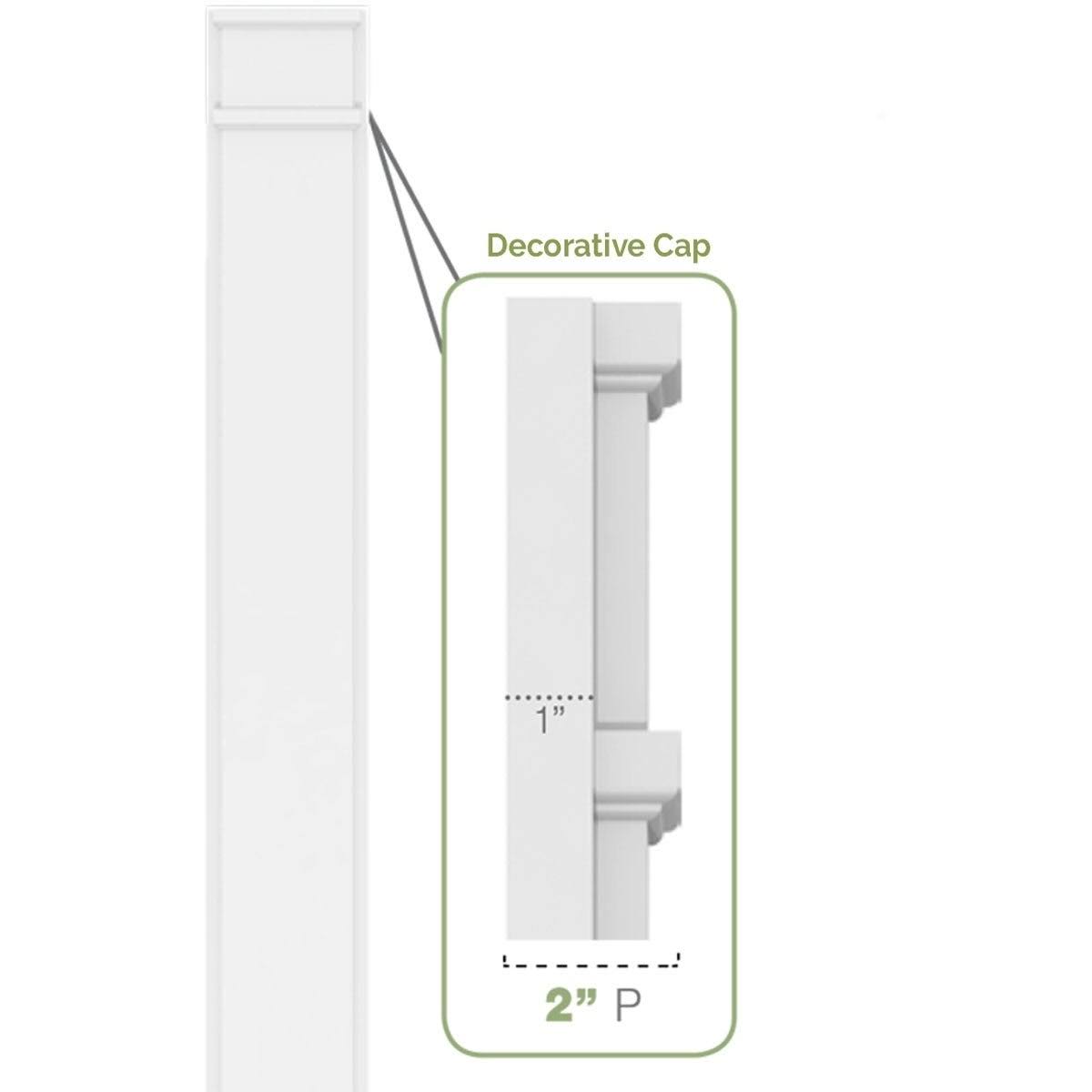 PVC Pilaster with Capital & Base (Pair) N786