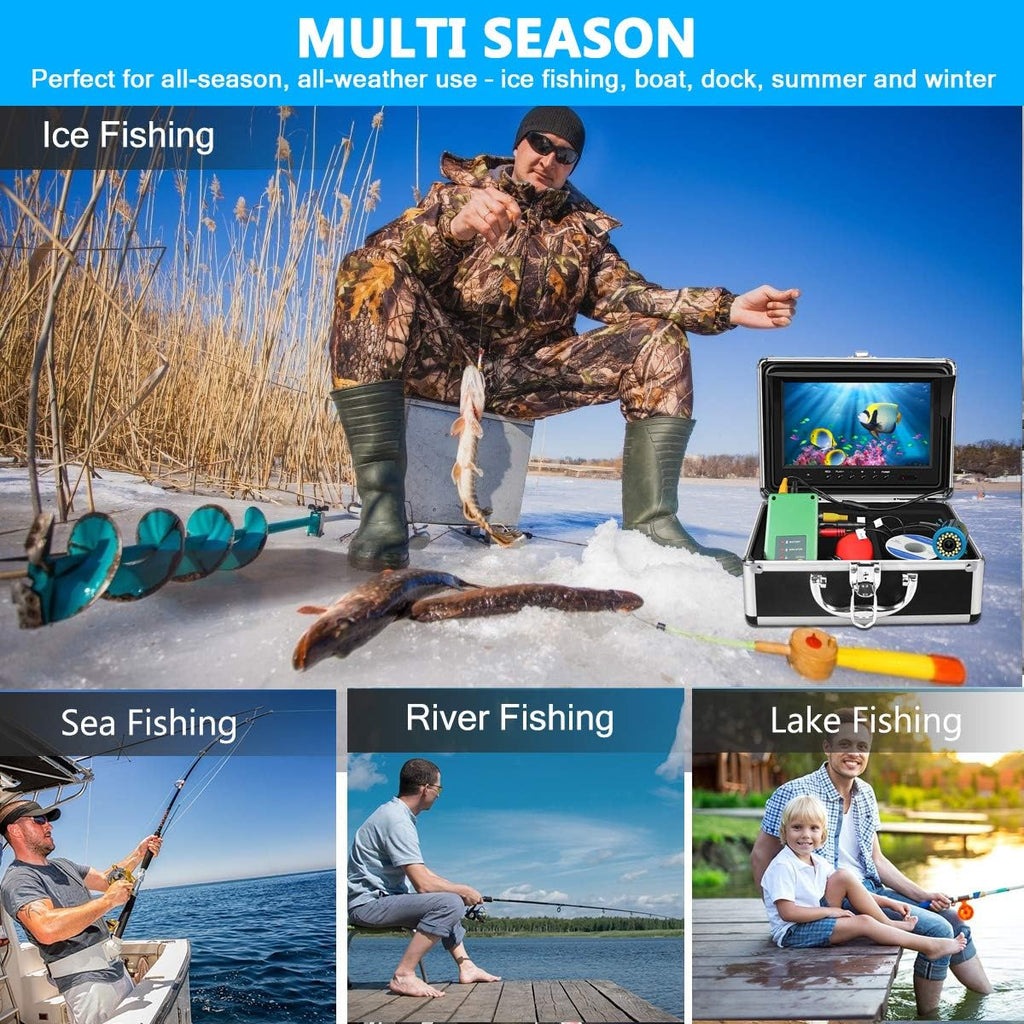 Underwater Fishing Camera with DVR 9 inch Color Monitor 1000TVL 30m Cable E907