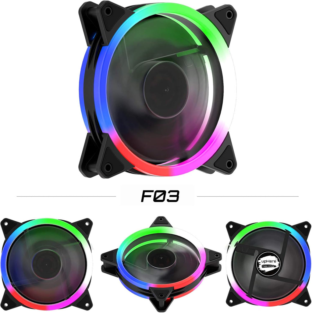 120mm LED Silent Computer Case Fan Triple Pack V487343