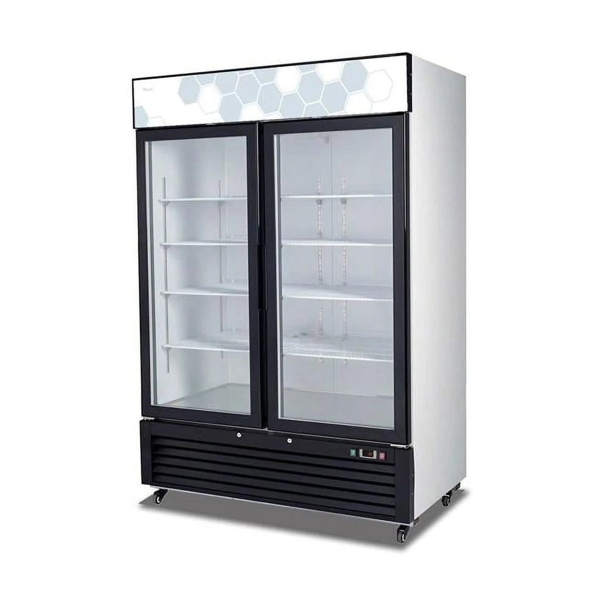 54.25 in. 9.0 cu. ft. White & Black Refrigerator Merchandiser M599492