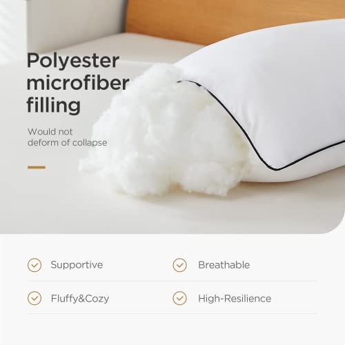 Cooling Bed Pillows King Pack of 4 Black P430528