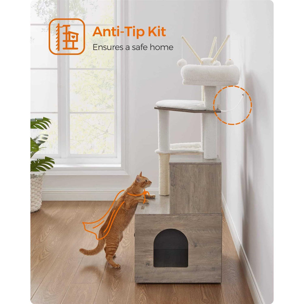 Cat Tree with Litter Box Enclosure G541