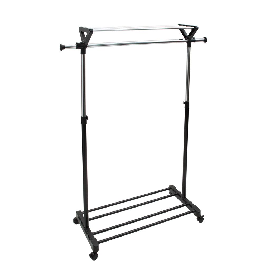 Adjustable Garment Rack with Storage Shelves O649556