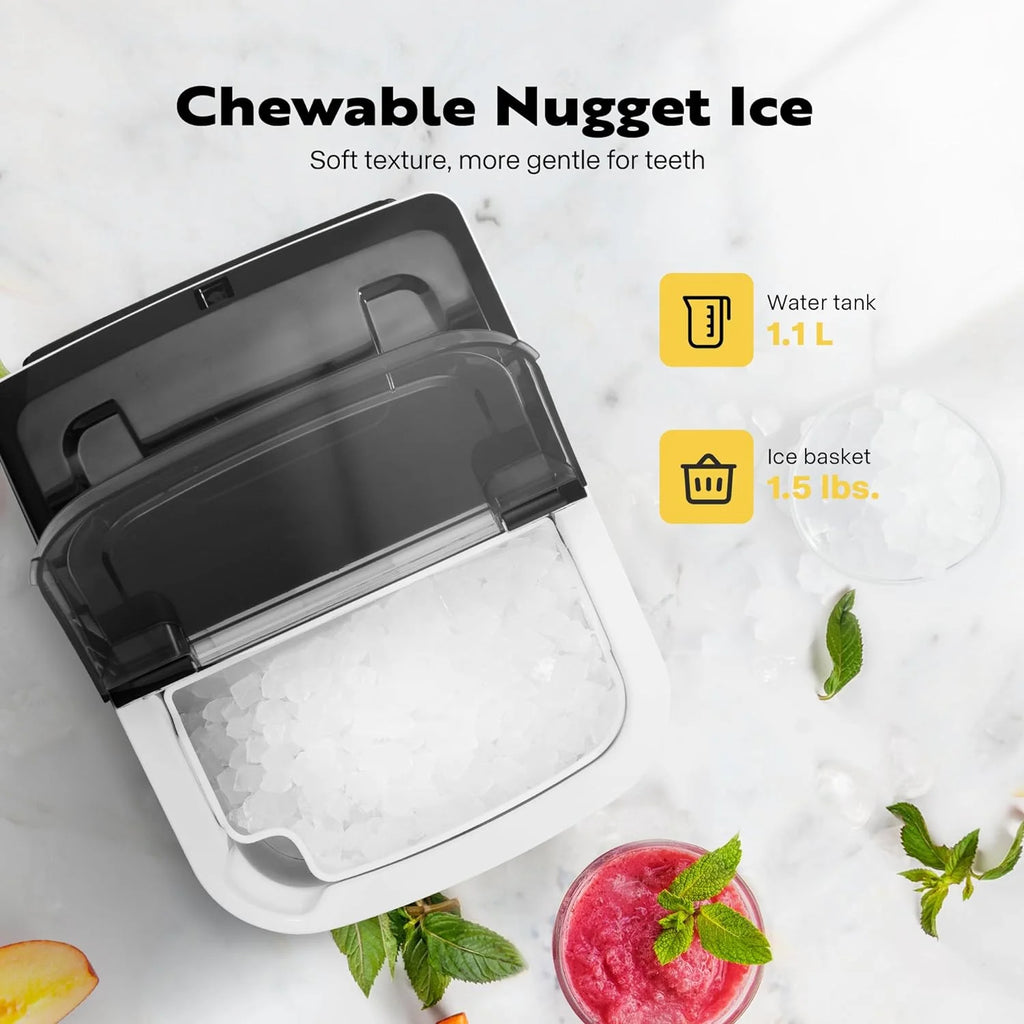 Countertop Nugget Ice Maker with Scoop and Self Cleaning T548994
