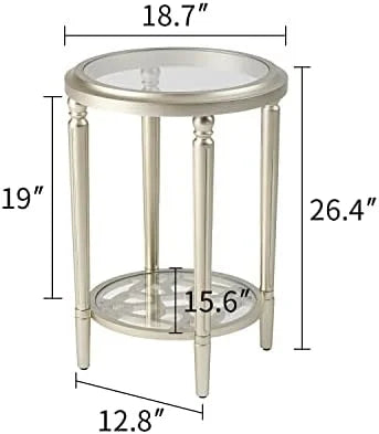 Modern 32" Round Tempered Glass Coffee Table I1232