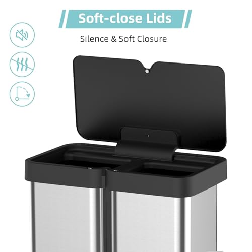 60 Liter Stainless Steel Motion Sensor Trash Can X186