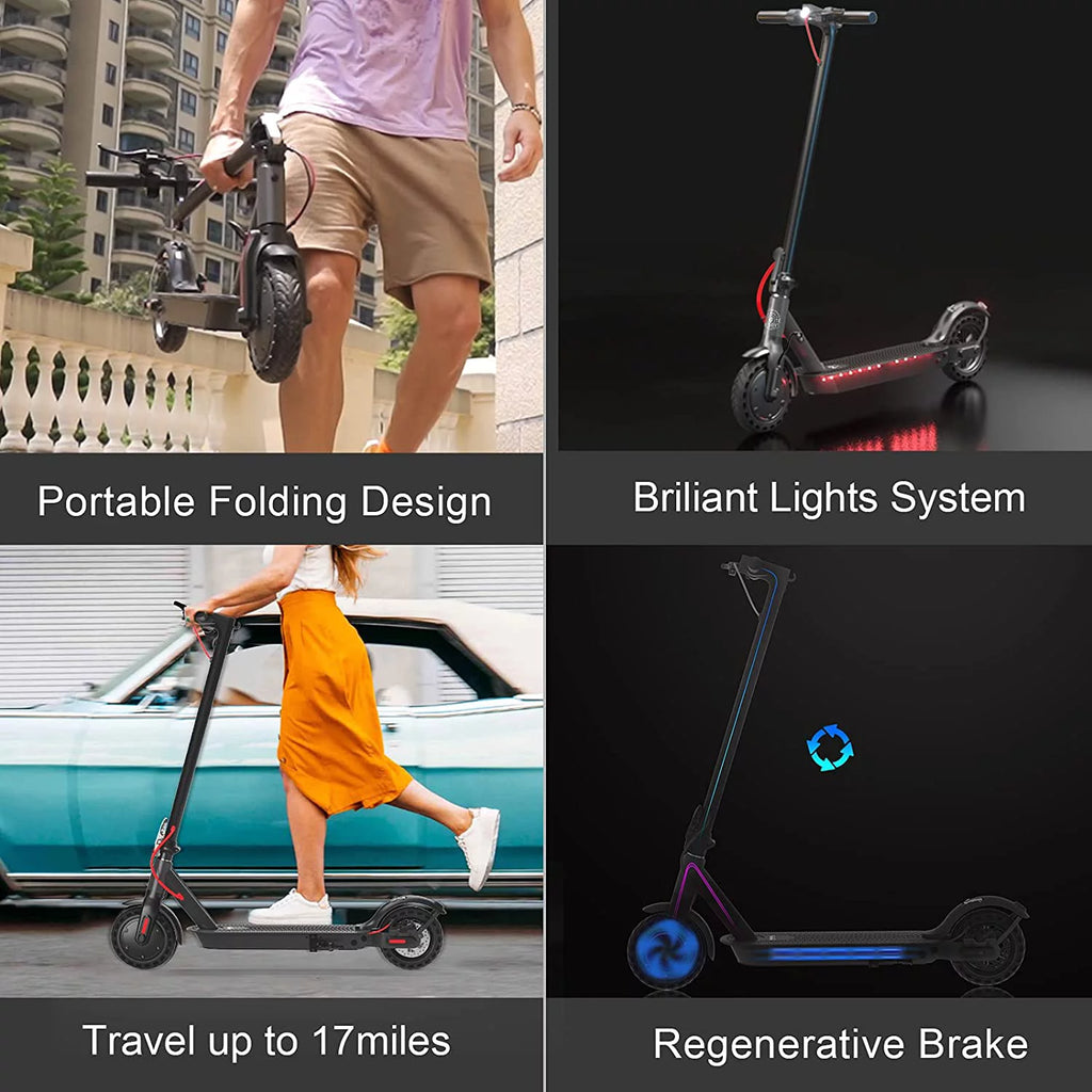 Electric Scooter 8.5 Solid Tires 17 Miles Range 19 MPH H10071