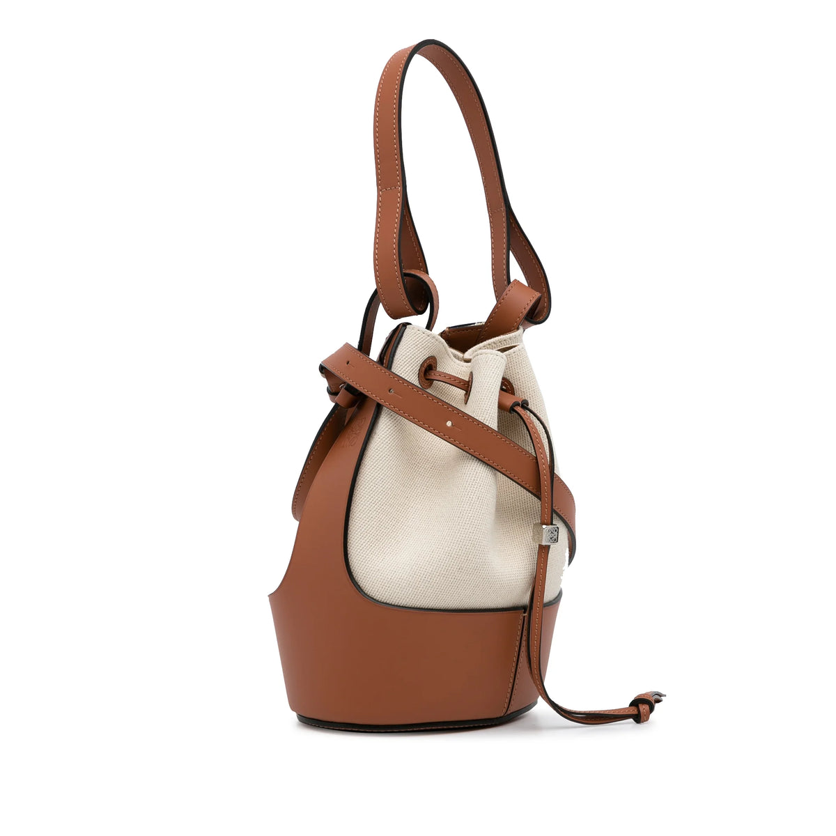 Brown Canvas Bucket Bag F4421