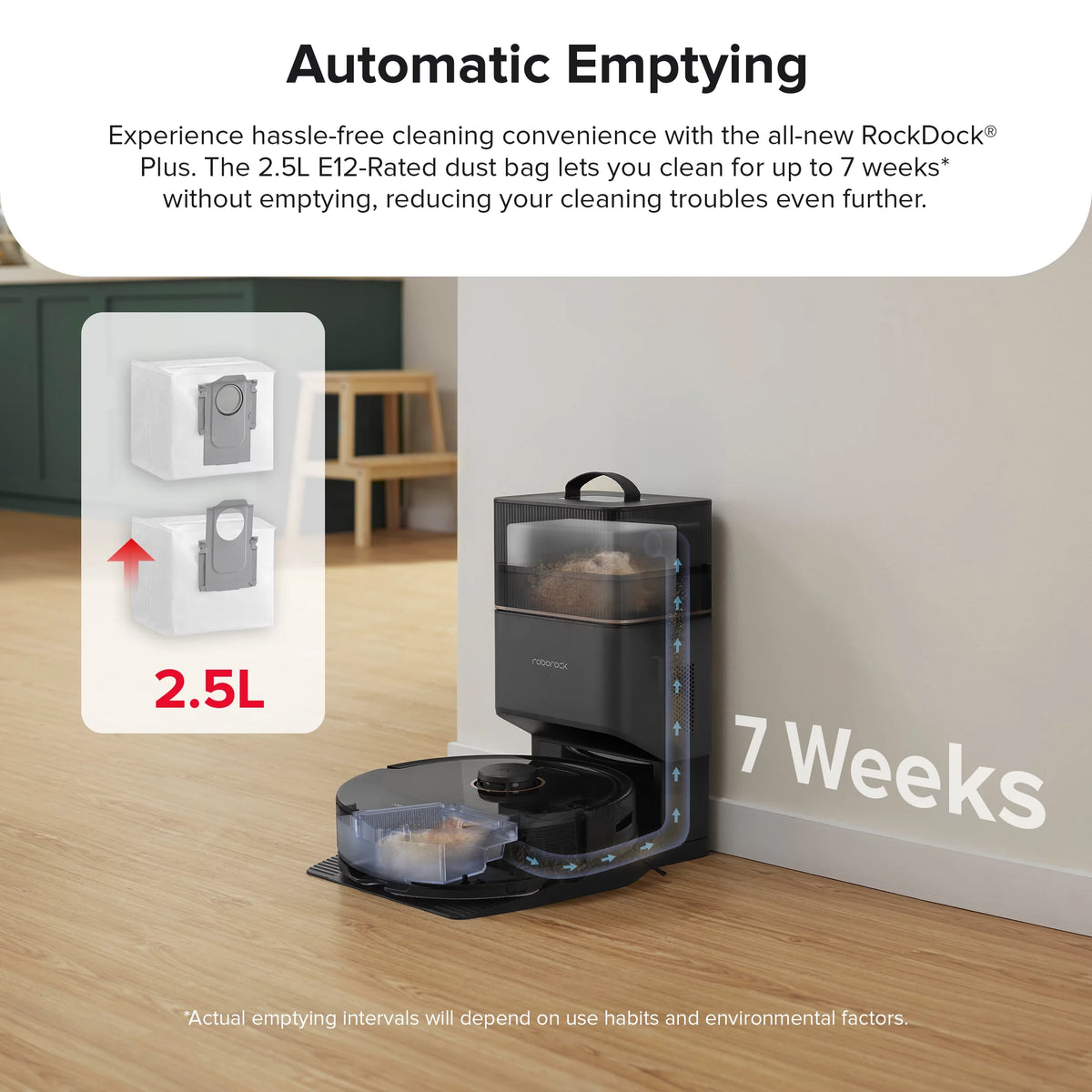 Robot Vacuum and Mop with Self-Emptying X28439