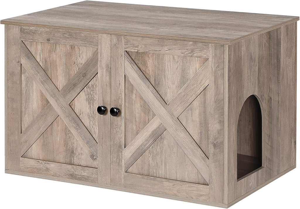 Rustic Brown Cat Litter Box Enclosure B24458