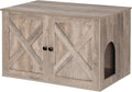 Rustic Brown Cat Litter Box Enclosure B24458