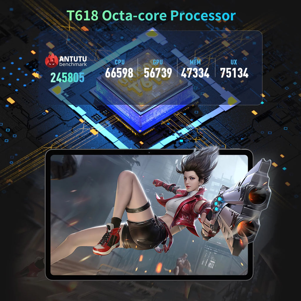 10.4 Inch 2 in 1 Android Tablet with Keyboard W140603