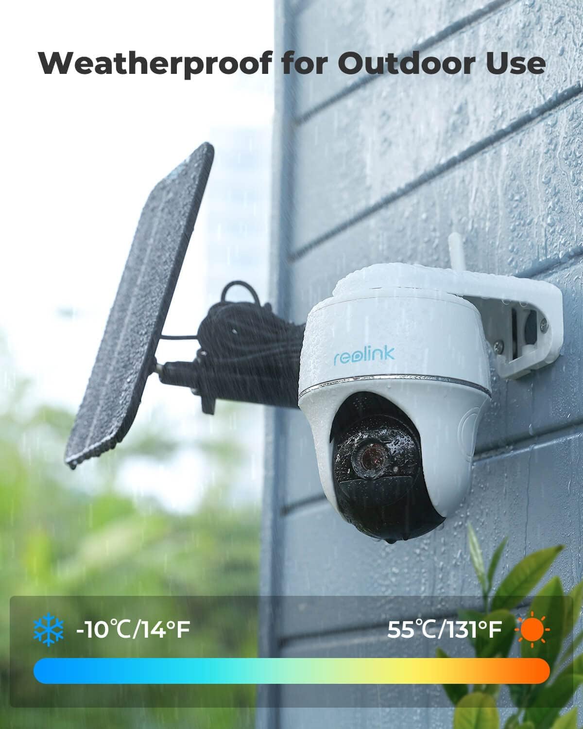 Wireless Solar Powered 2K Security Camera with Pan Tilt E9439
