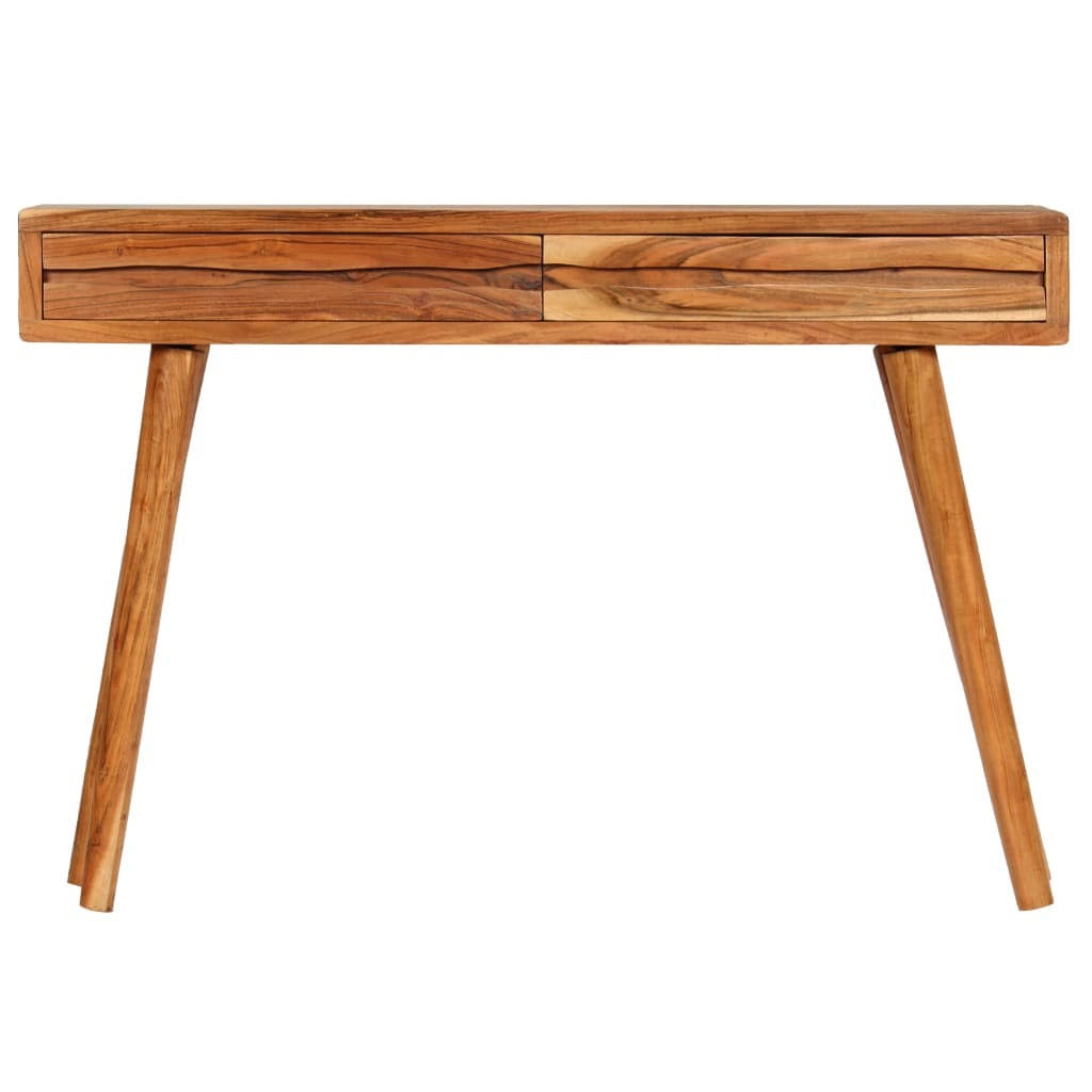 Solid Acacia Wood Console Table with Carved Drawers N7956