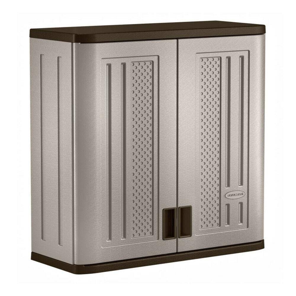 4 Cubic Feet Resin Single Shelf Wall Storage Cabinet 6 Pack R215286