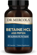 Betaine HCL and Pepsin 90 Capsules Dietary Supplement 650mg T5723