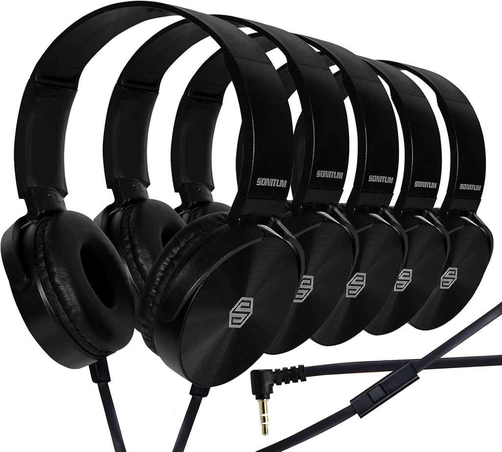 Classroom Headphone & Mic Set 3.5mm On Ear Pack of 5 O795