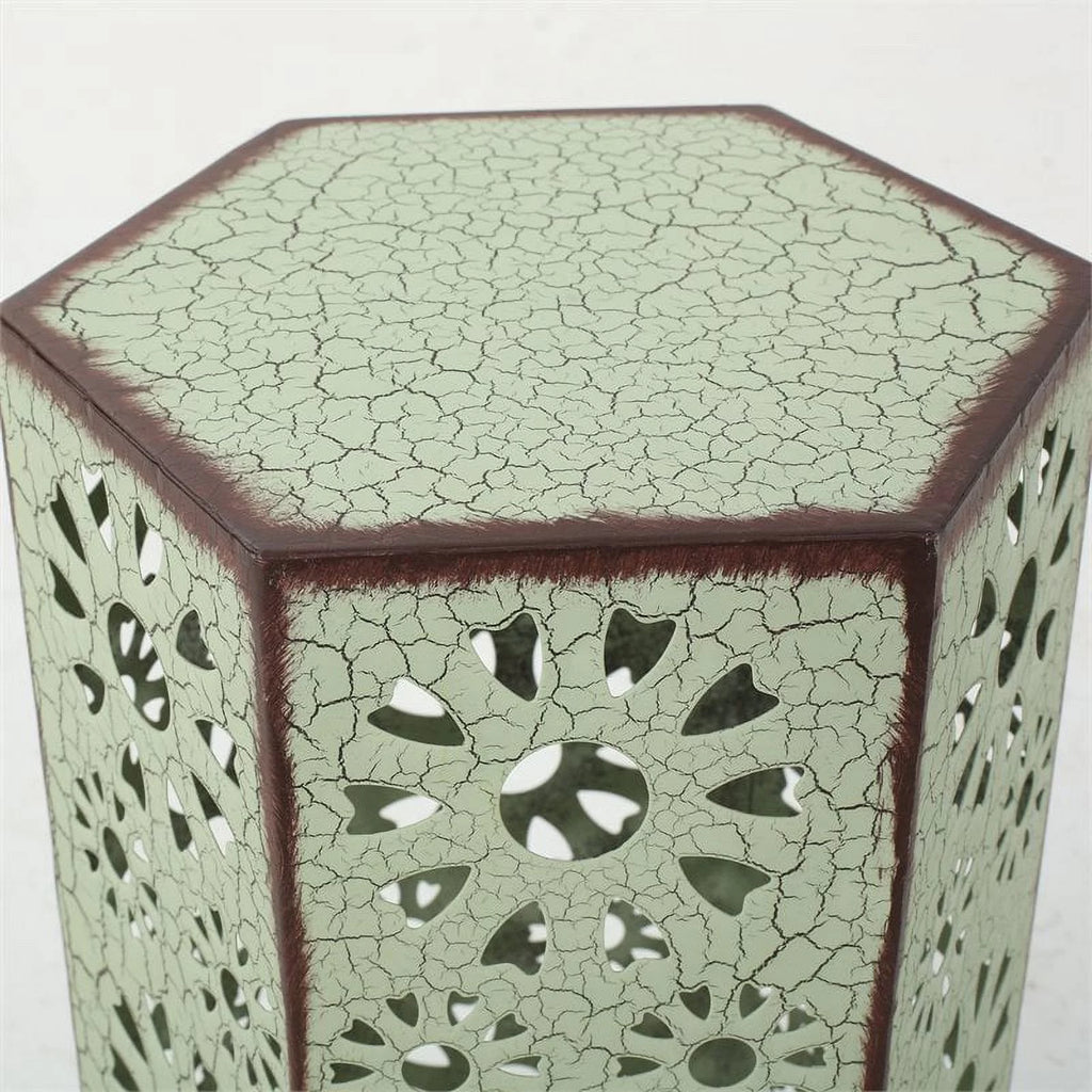 Green Iron Side Table I23589