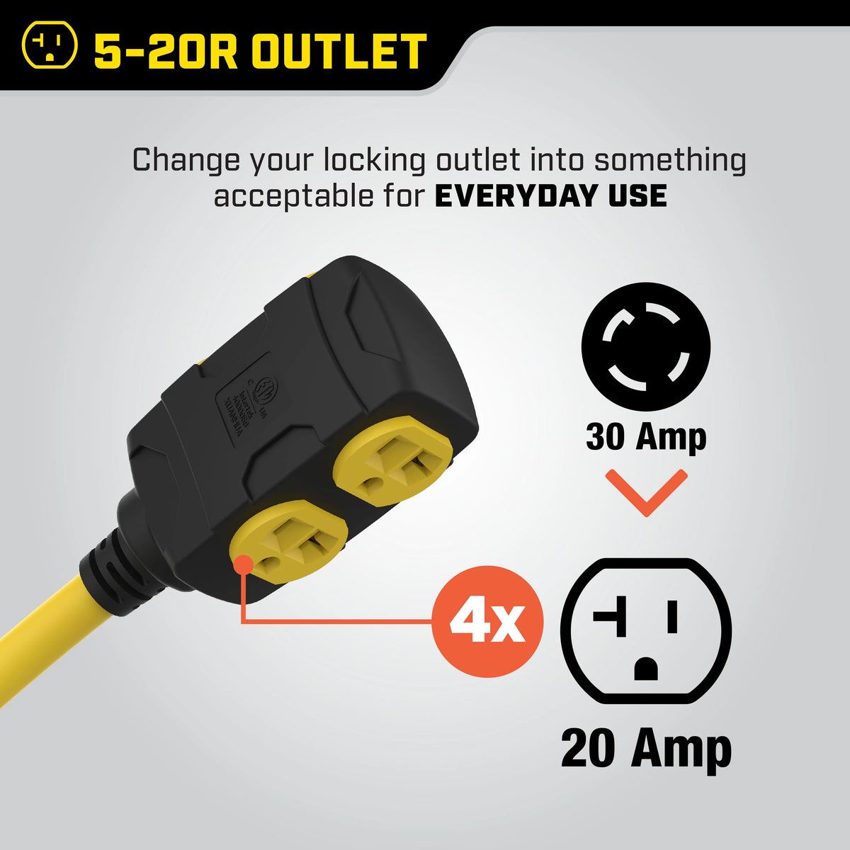 25-Foot 30-Amp Generator Extension Cord F737