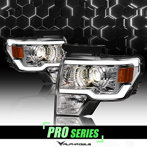 Black Projector Headlights with LED Bar L595219
