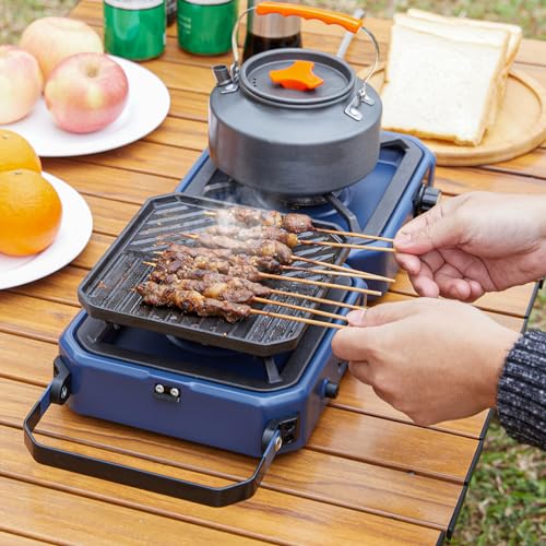 2 Burner Propane Camping Stove with Grill H923