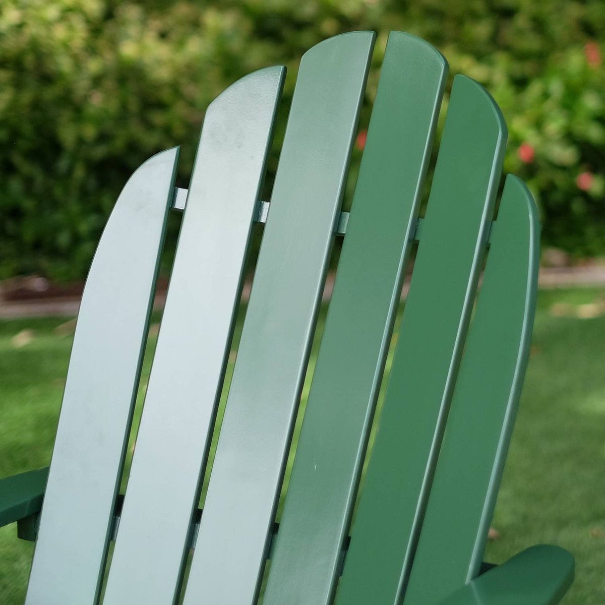 Dark Green Adirondack Chair with Tray Table A997