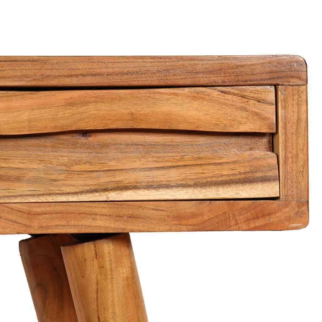 Solid Acacia Wood Console Table with Carved Drawers N7956