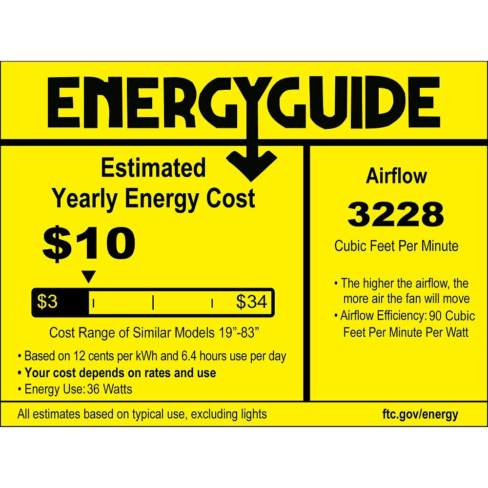 52" Matte Black 5-Blade Ceiling Fan P3257
