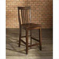 Vintage Mahogany 24 Inch Seat Height Bar Stool D581