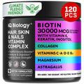 Biotin Vitamins for Hair Skin and Nails with Keratin Collagen 120PCS T145