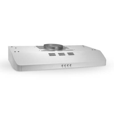 White 30x22 220 CFM Convertible Under Cabinet Range Hood E4591