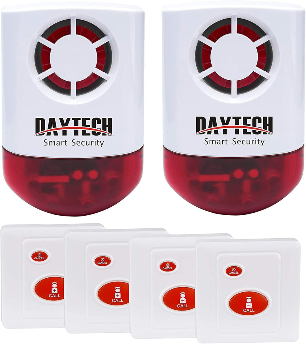 Panic Alarm Button Siren with Light and 4 Emergency Button F7795